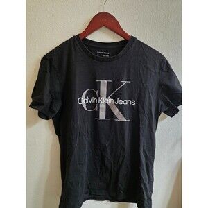 Calvin Klein Monologo Cotton T-Shirt Black Size‎ Medium